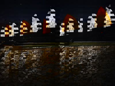 Hut House Night View